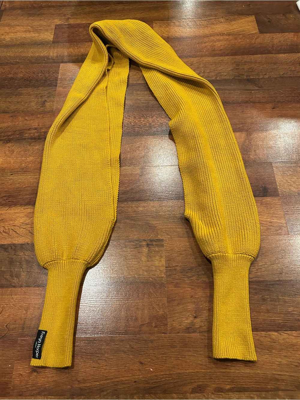 Freya Harper Yellow Scarf With Sleeves Fall Outdoor